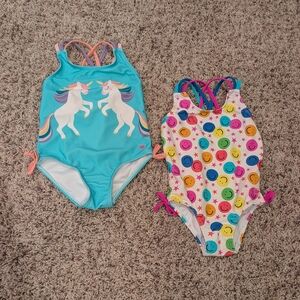 Bundle of RuffleButts Cross-Back One Piece Swimsuits 18-24m